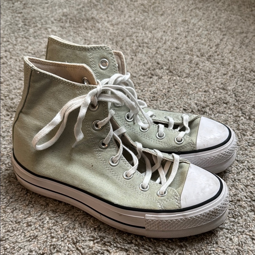 Converse Women's High-Top Sneakers - Light Green